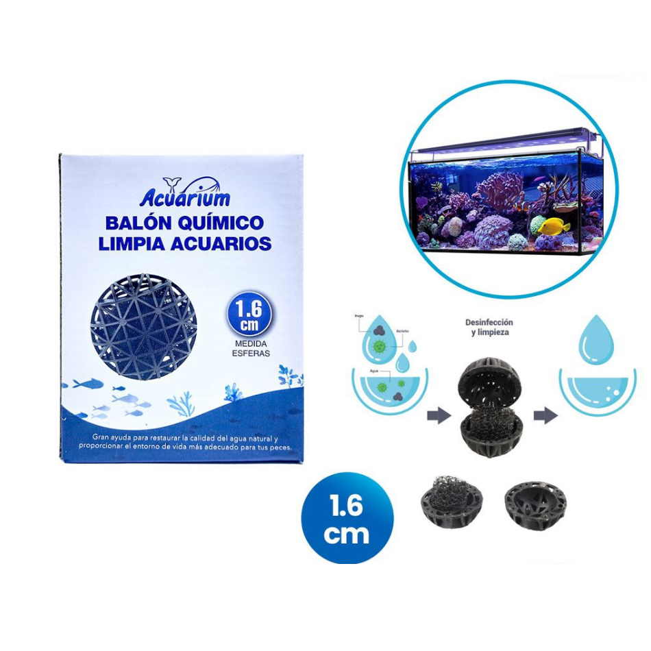 BALÓN QUÍMICO LIMPIA ACUARIOS
