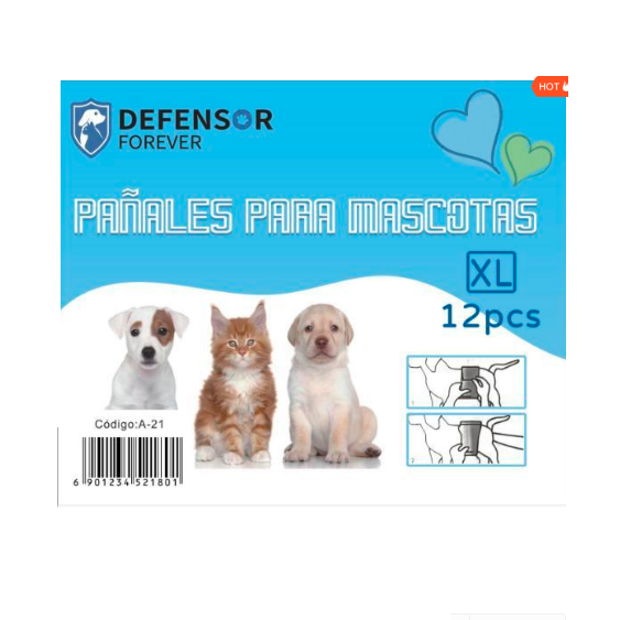 PAÑAL PARA PERRO 12 PIEZAS